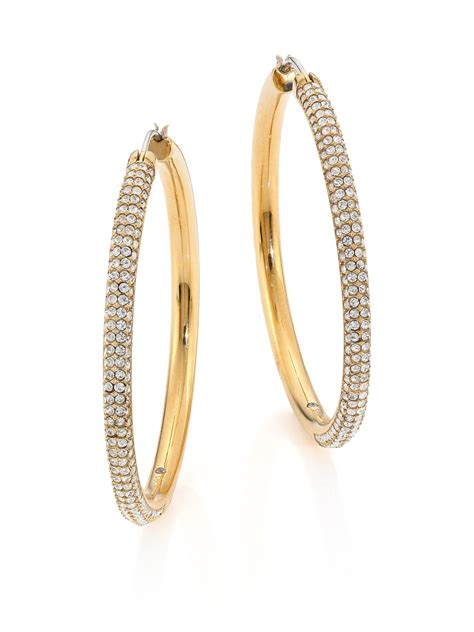 michael kors gold stone stud earrings australia|michael kors hoop earrings sale.